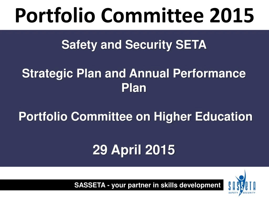 portfolio committee 2015