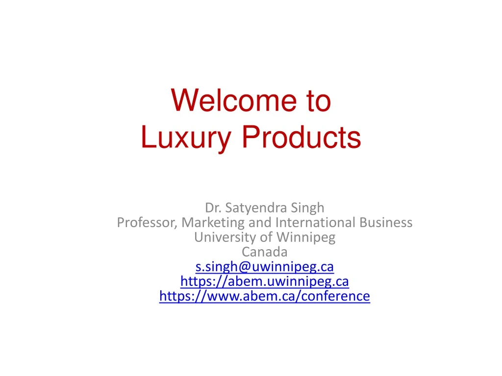 welcome to luxury products