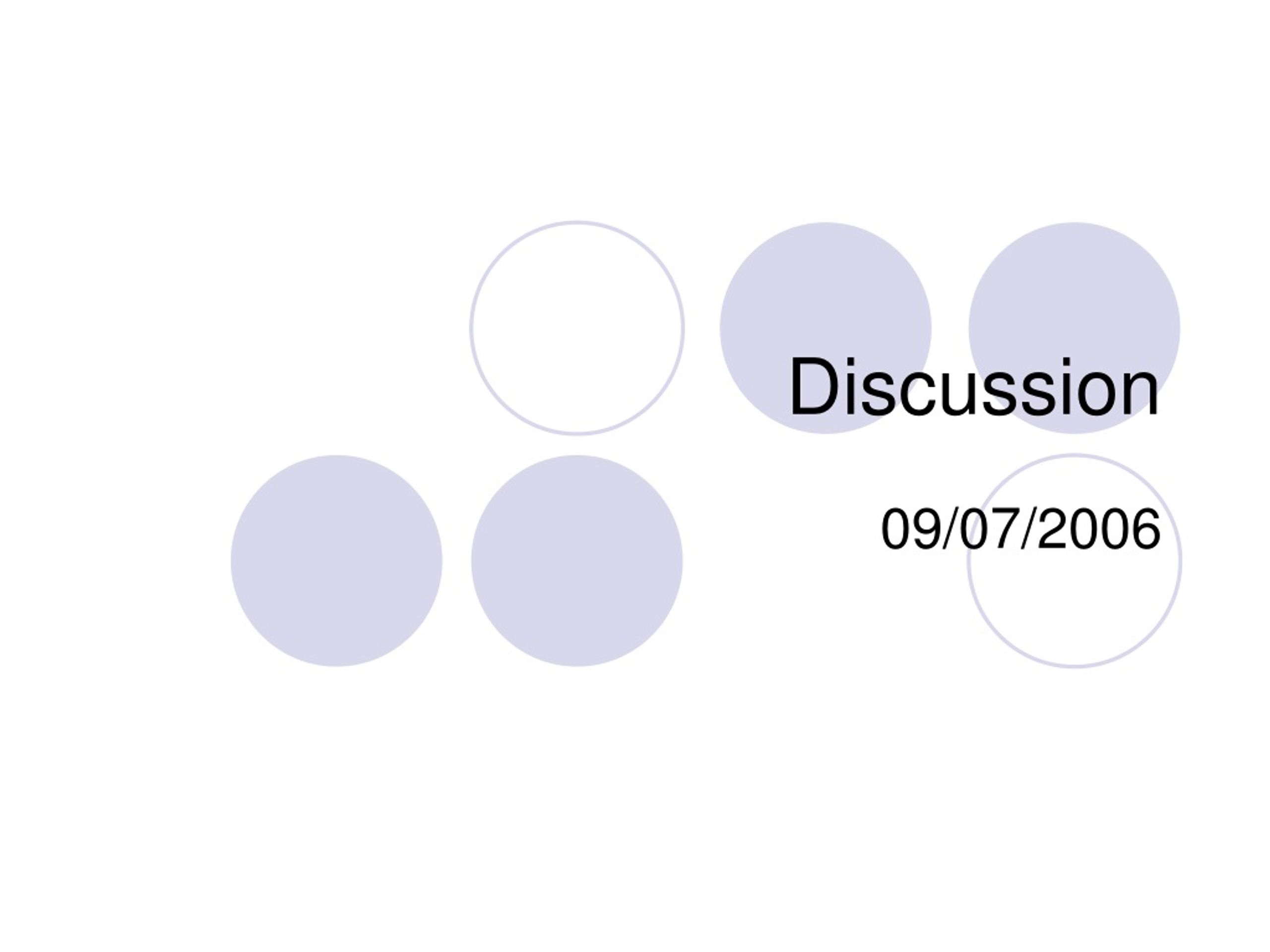Discussion - slide 1