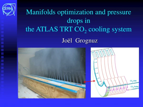 Manifolds optimization and pressure drops in the ATLAS TRT CO 2 cooling system