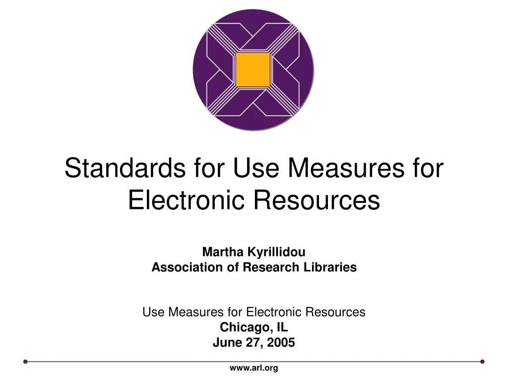 standards for use measures for electronic resources