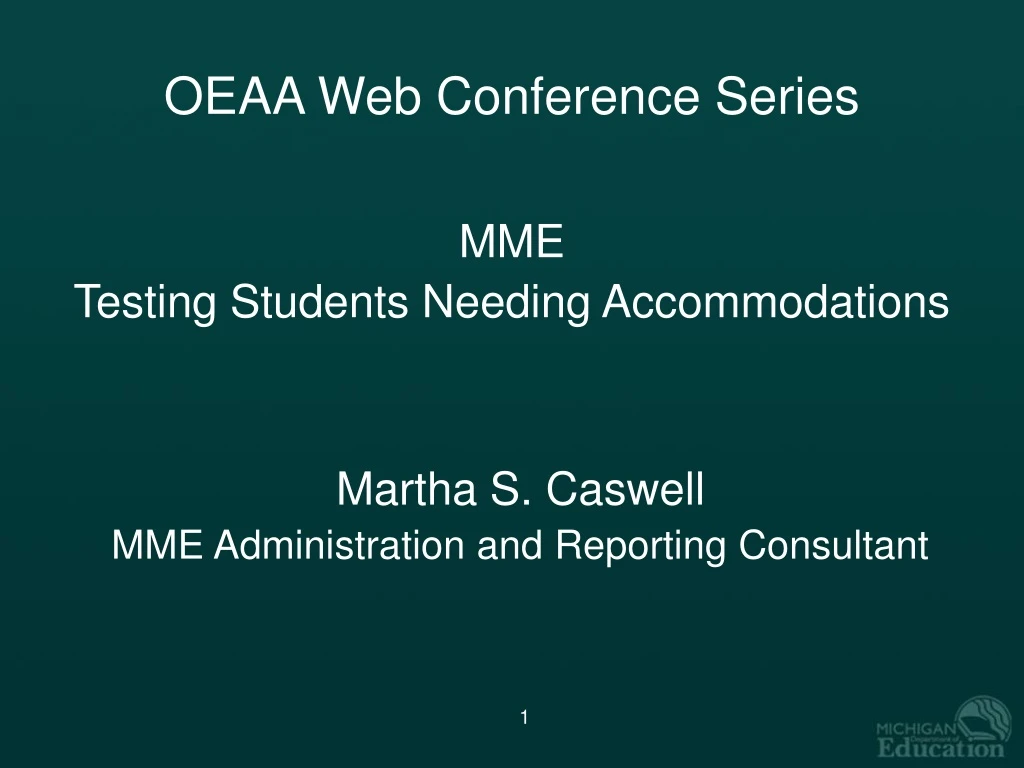 oeaa web conference series