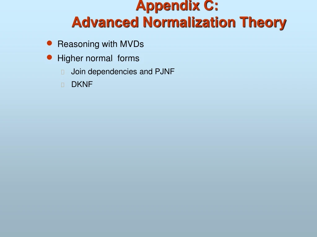 appendix c advanced normalization theory