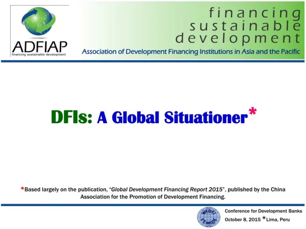 DFIs: A Global Situationer *