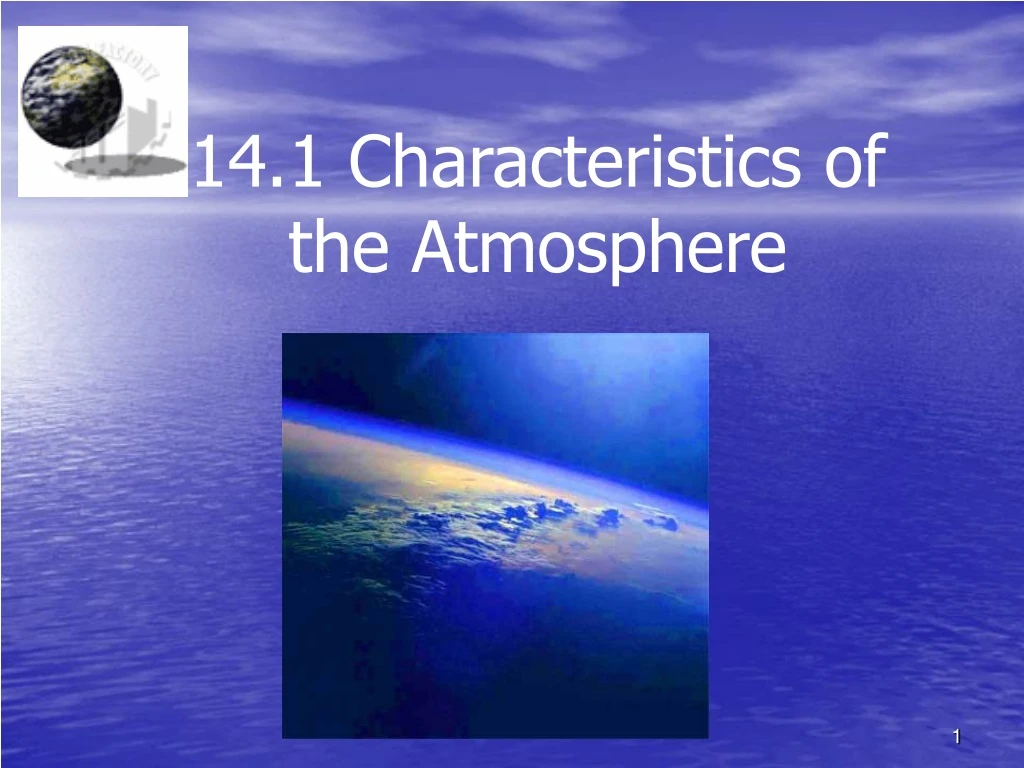 14 1 characteristics of the atmosphere