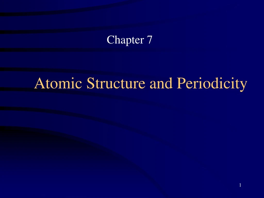 atomic structure and periodicity