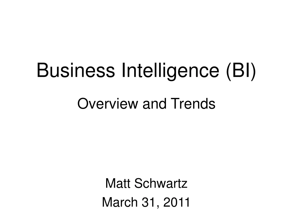 business intelligence bi