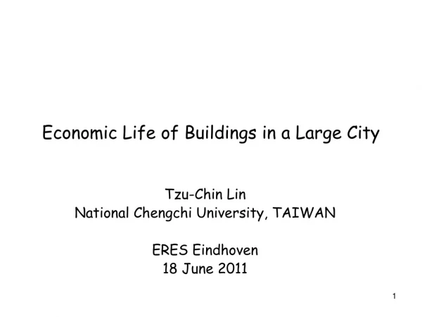 Economic Life of Buildings in a Large City