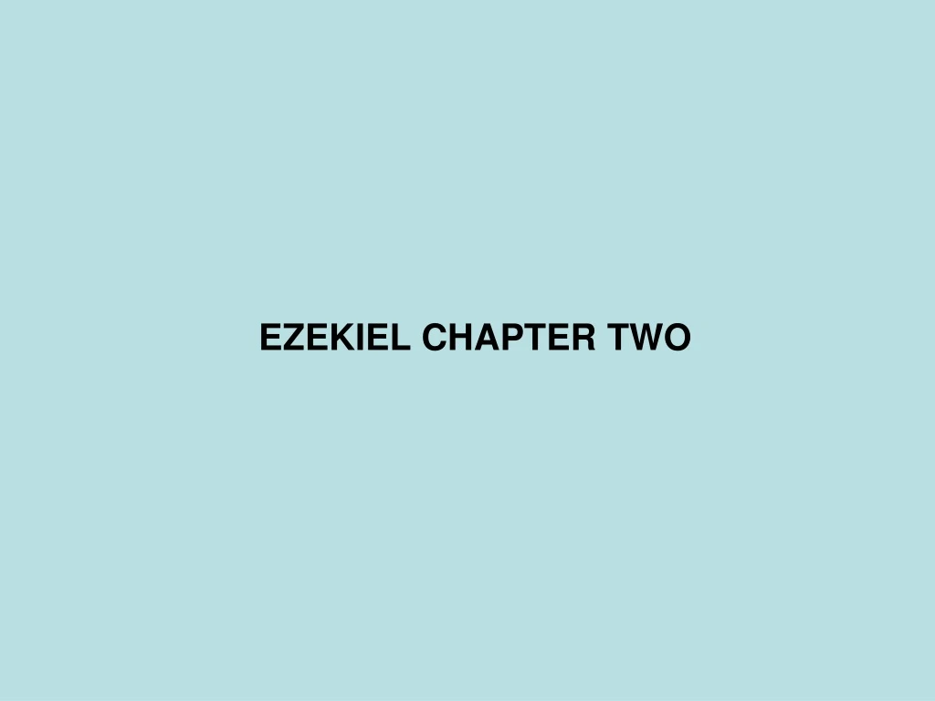 ezekiel chapter two