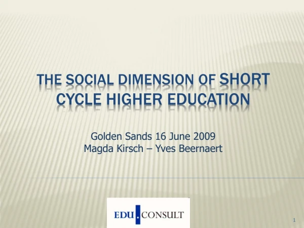 The social dimension of SHORT CYCLE HIGHER EDUCATION