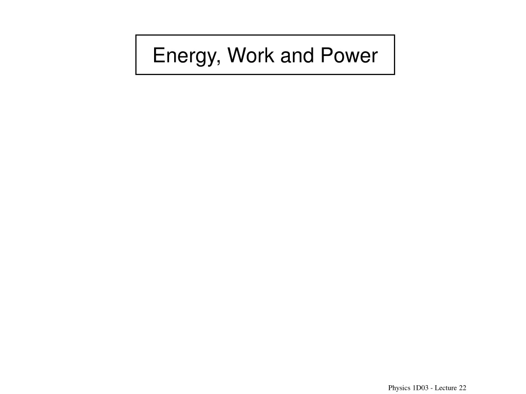energy work and power