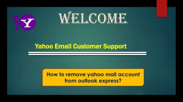 How to remove yahoo mail account from outlook express?