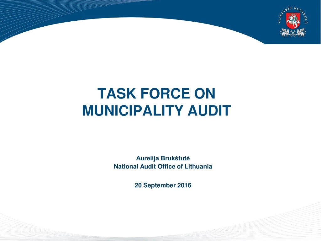 task force on municipality audit