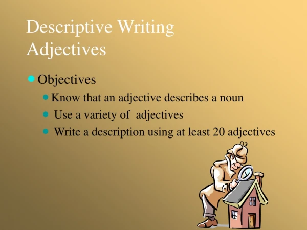Descriptive Writing Adjectives