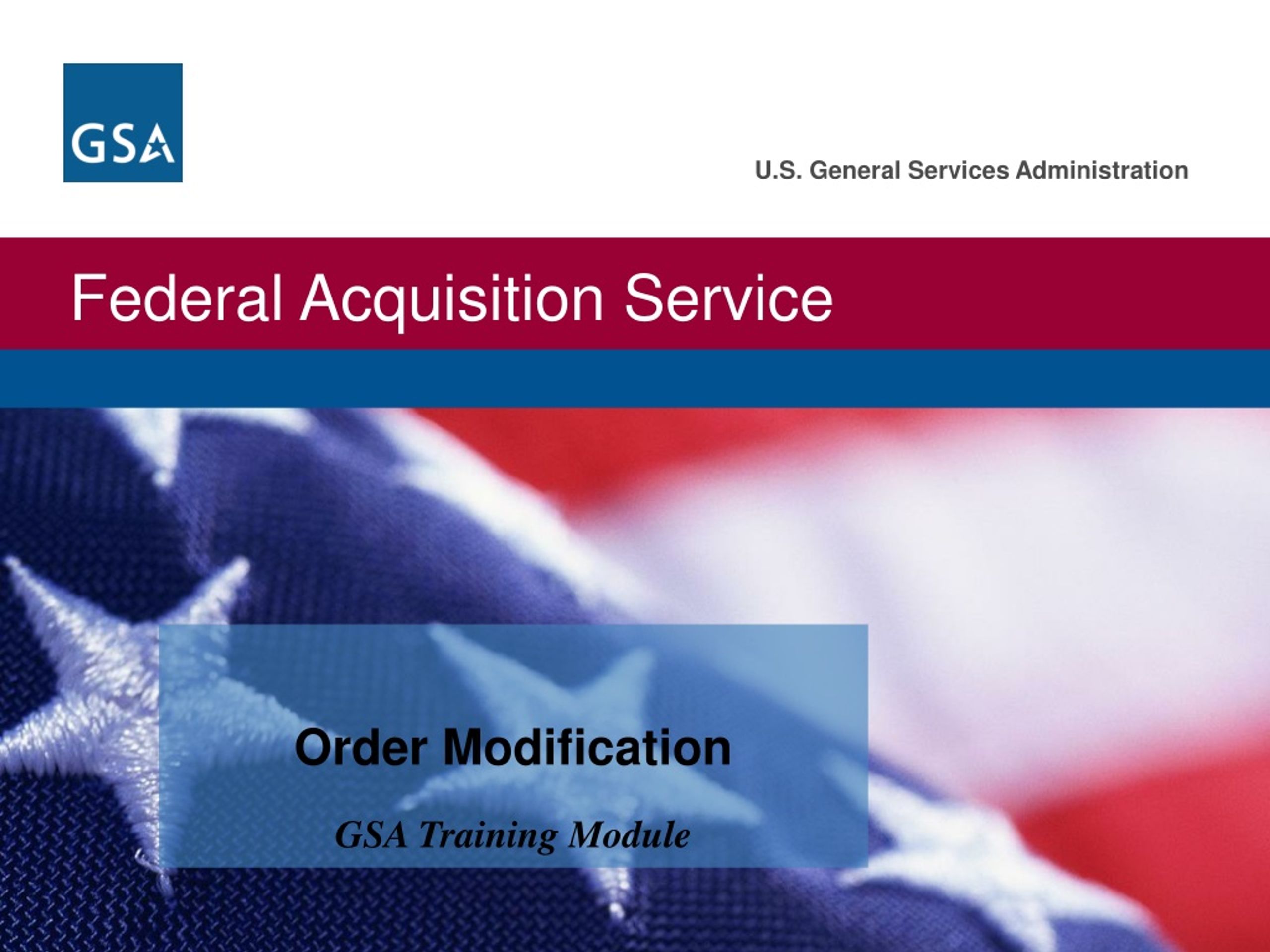 Order Modification - slide 1