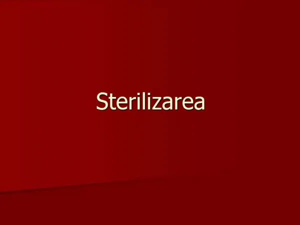 Sterilizarea