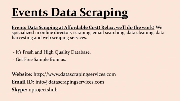 Events Data Scraping