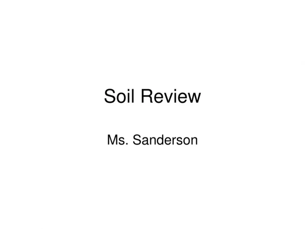 Soil Review