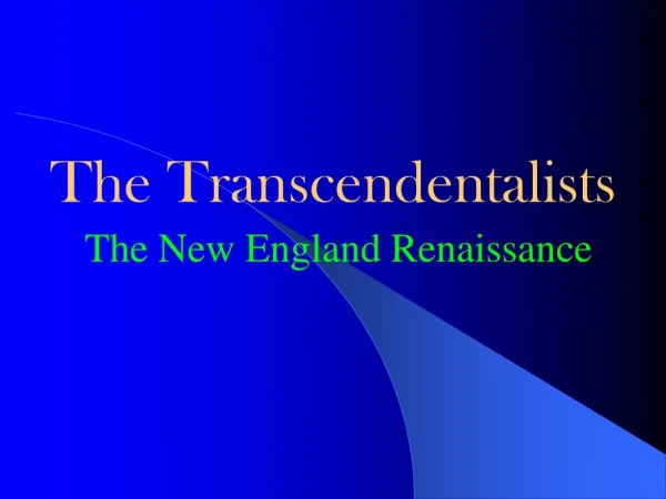 The Transcendentalists