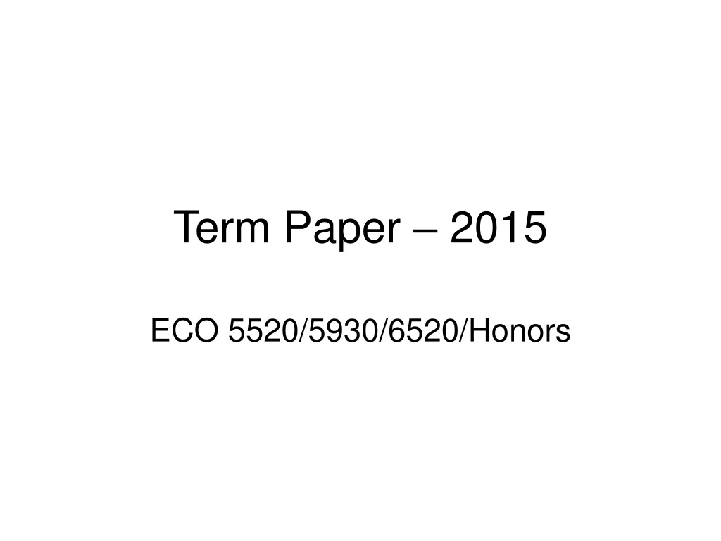 term paper 2015