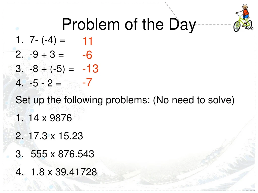 problem of the day