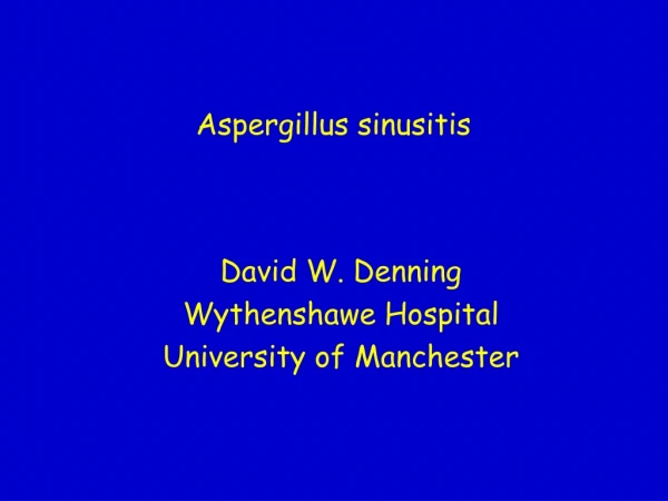 Aspergillus sinusitis