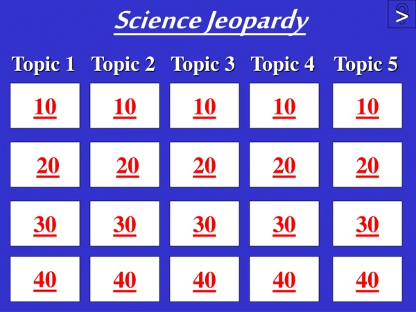 Science Jeopardy