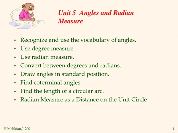 Unit 5 Angles and Radian Measure