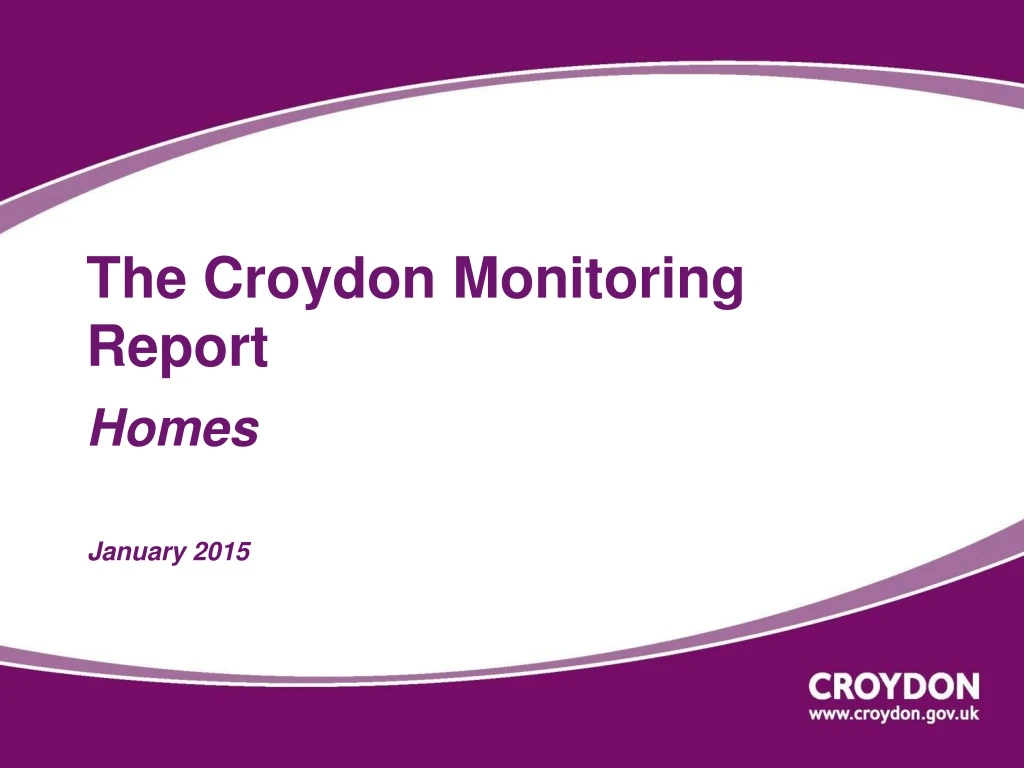 the croydon monitoring report