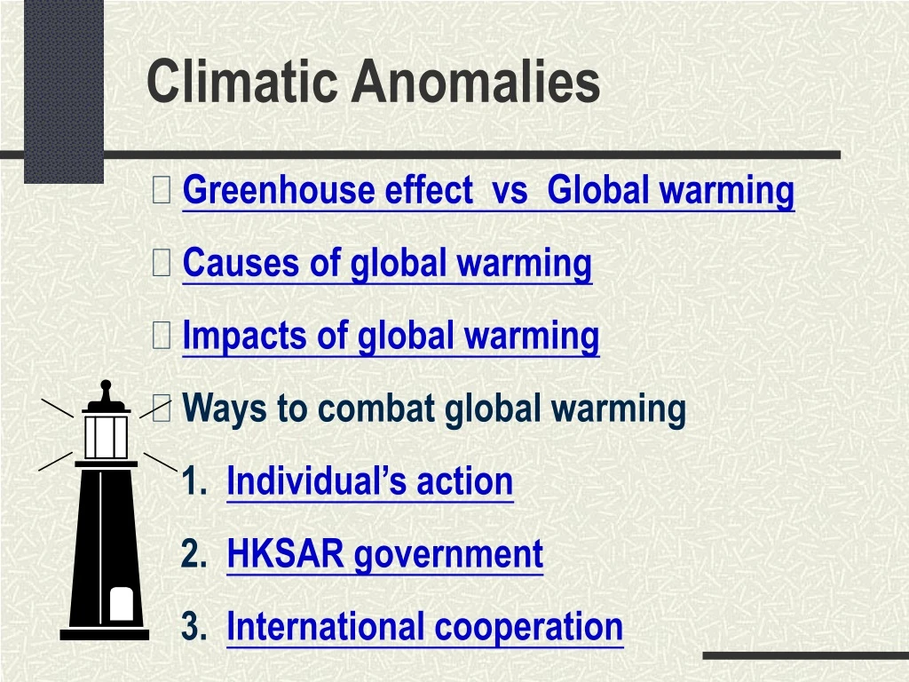 climatic anomalies