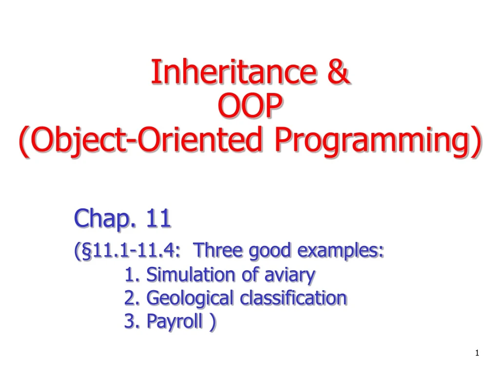 inheritance oop object oriented programming