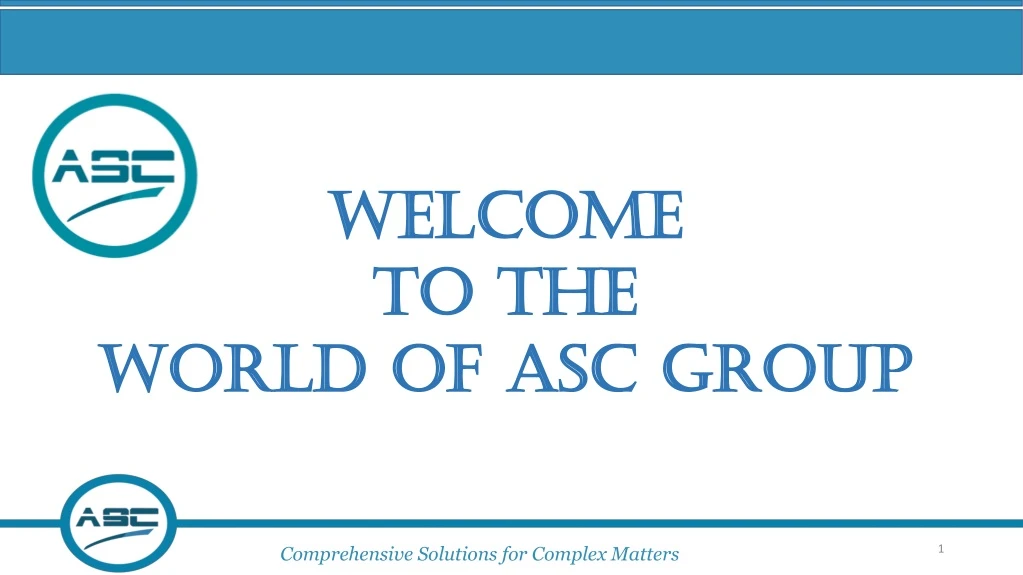 welcome to the world of asc group
