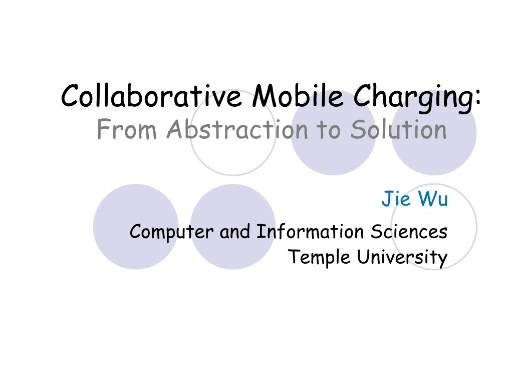 collaborative mobile charging from abstraction to solution