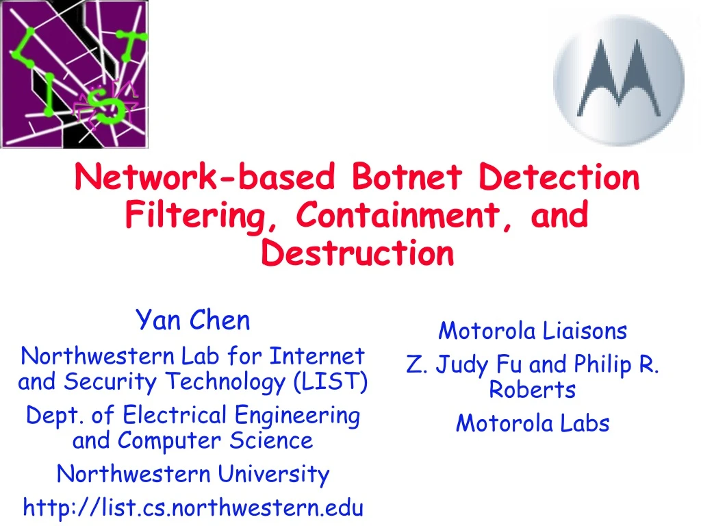 network based botnet detection filtering containment and destruction
