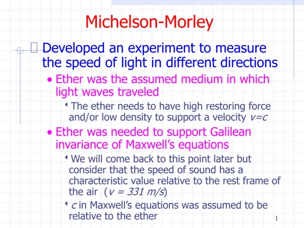 Michelson-Morley