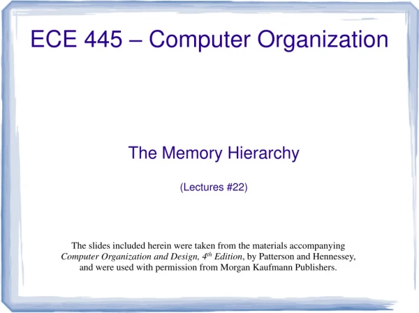 ECE 445 – Computer Organization