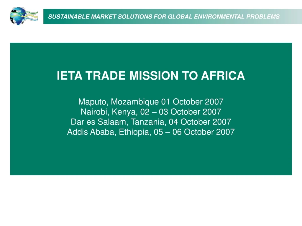 ieta trade mission to africa maputo mozambique