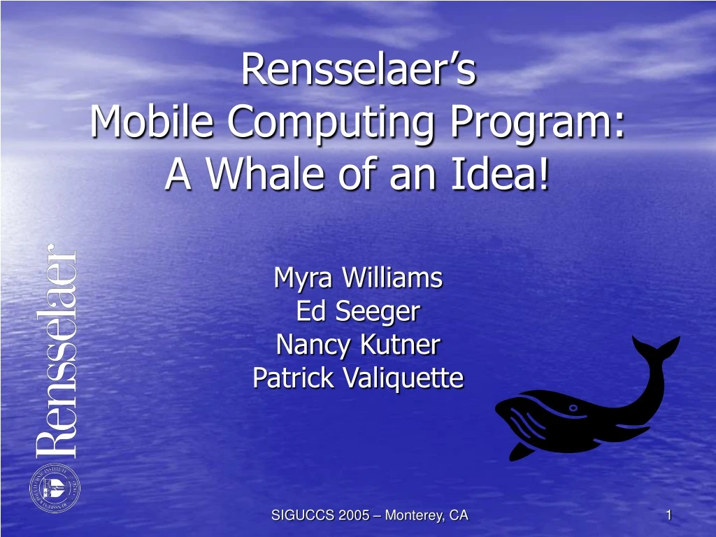 rensselaer s mobile computing program a whale of an idea