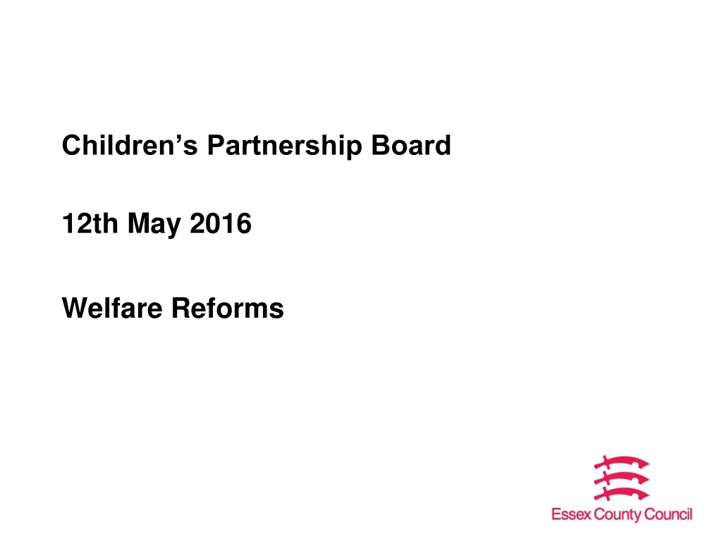 children s partnership board 12th may 2016