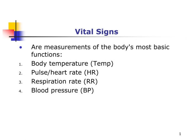 Vital Signs