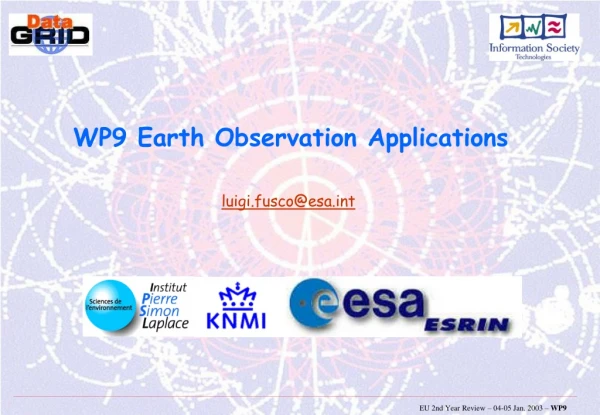 WP9 Earth Observation Applications
