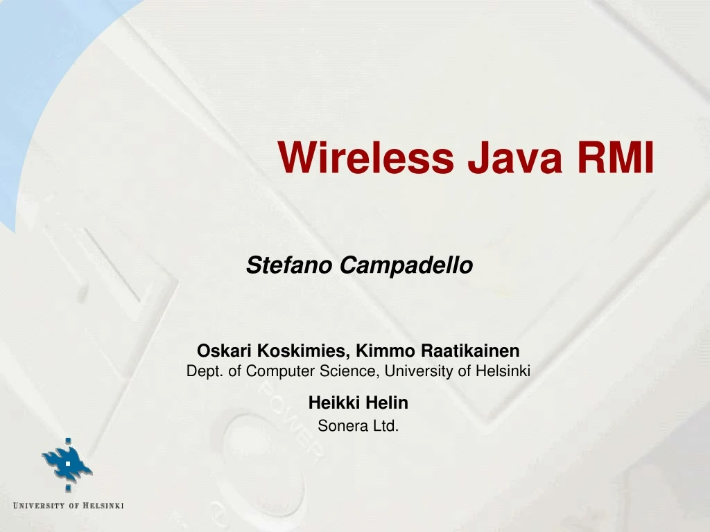 wireless java rmi