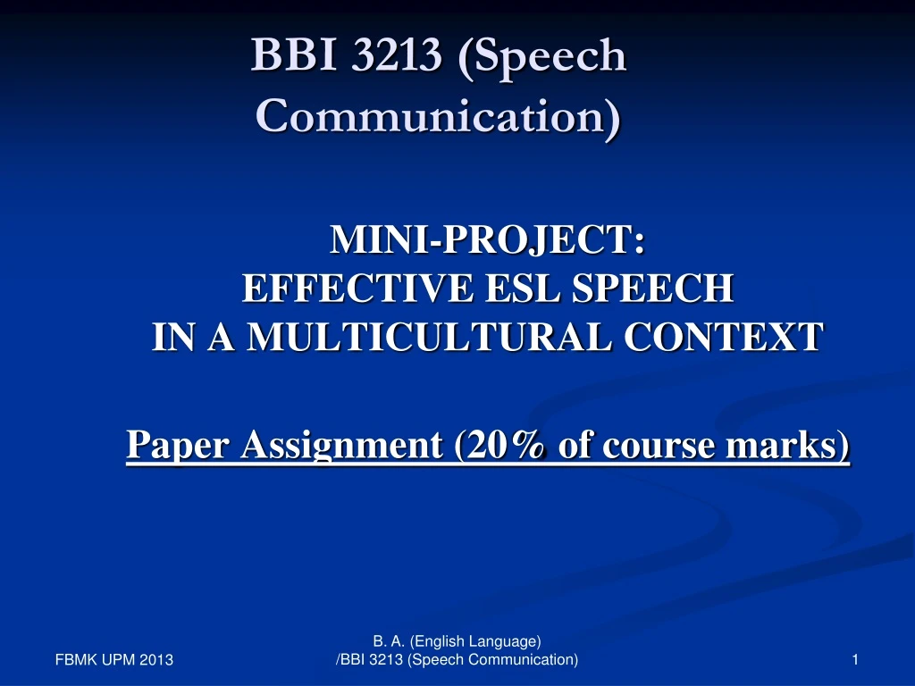 bbi 3213 speech communication