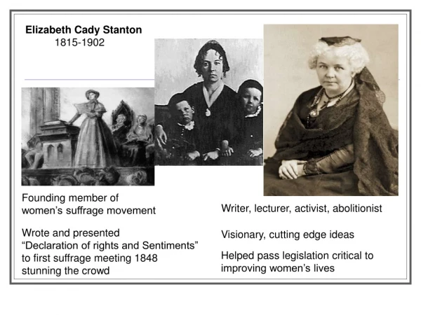 Elizabeth Cady Stanton 1815-1902