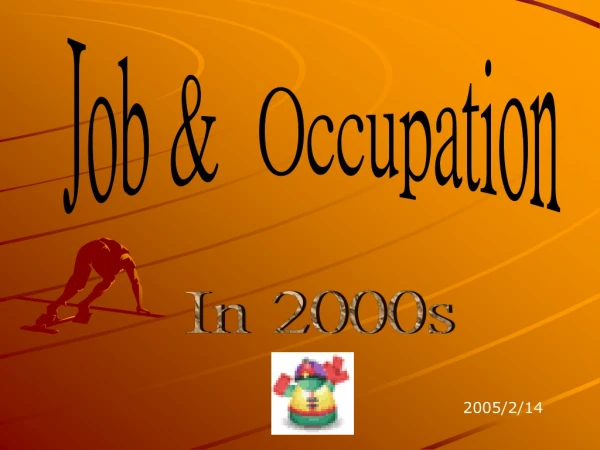Job &amp; Occupation