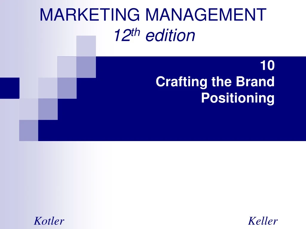 marketing management 12 th edition