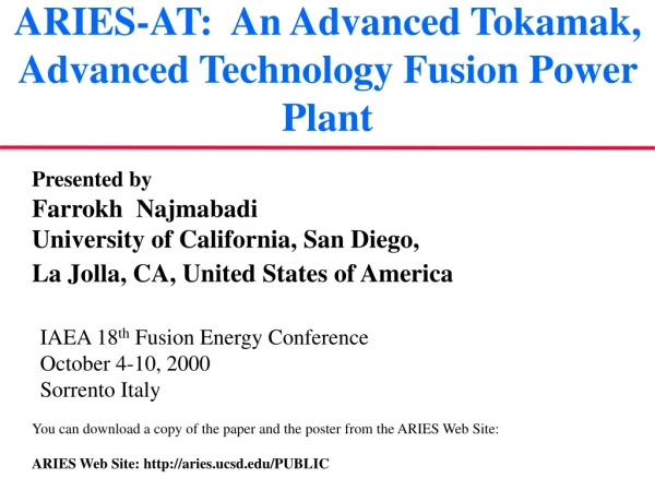 ARIES-AT: An Advanced Tokamak, Advanced Technology Fusion Power Plant