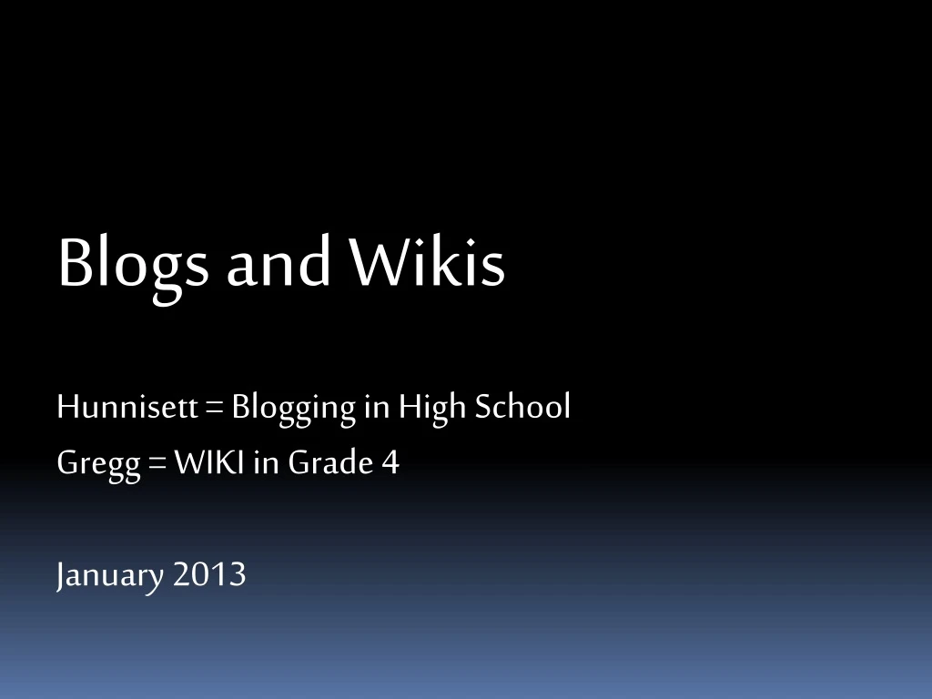blogs and wikis hunnisett blogging in high school