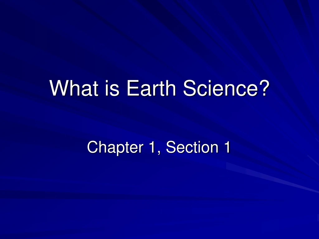what is earth science