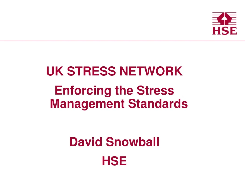 uk stress network enforcing the stress management